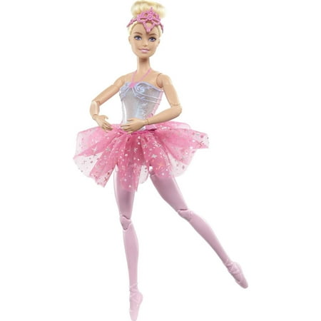 Barbie Dreamtopia Twinkle Lights Ballerina Doll, 11.7 in Blonde with Light-up Feature, Tiara & Tutu