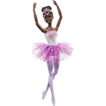 Barbie Dreamtopia Twinkle Lights Ballerina Doll, Brunette with Light-Up Feature Wearing Removable Headband & Tutu
