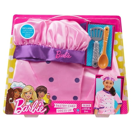 Barbie Dress Up Pastry Chef Set - Occupation Cooking Costume Playset