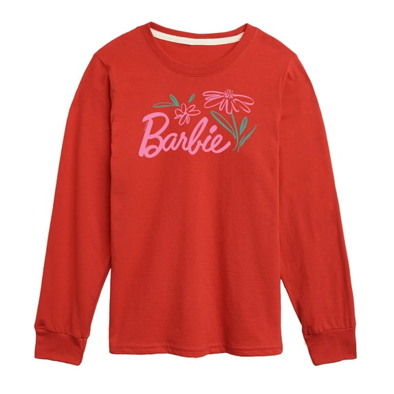 Barbie - Easter - Brushed Flowers - Toddler And Youth Long Sleeve Graphic T-Shirt