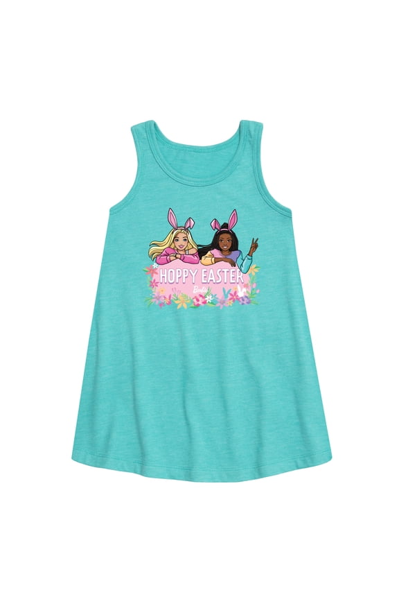 - Easter - Hoppy Easter - Toddler and Youth Girls A-line Dress
