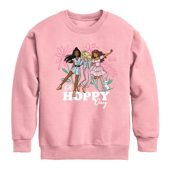 Barbie - Easter - Oh Hoppy Day - Toddler And Youth Crewneck Fleece Sweatshirt