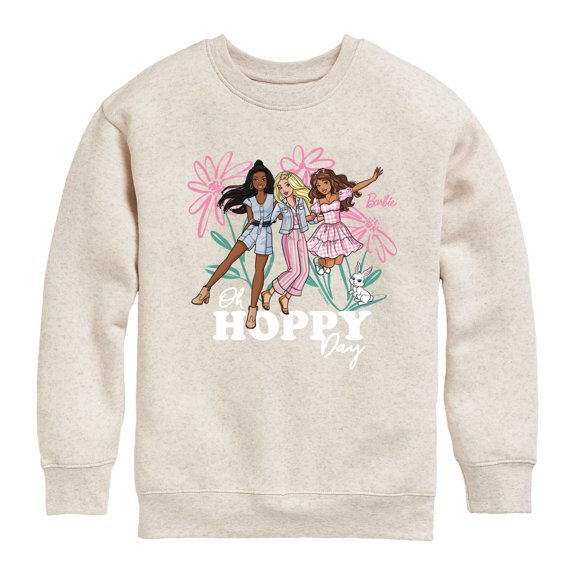 Barbie - Easter - Oh Hoppy Day - Toddler And Youth Crewneck Fleece Sweatshirt