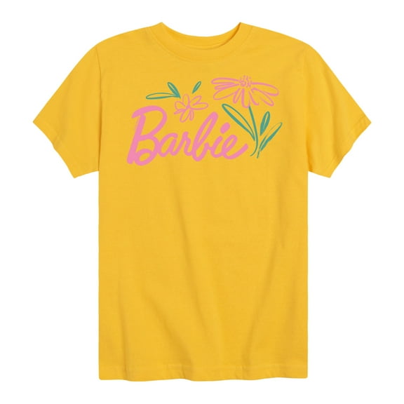 Barbie - Easter - Paint Brushed Flowers - Toddler And Youth Short Sleeve Graphic T-Shirt