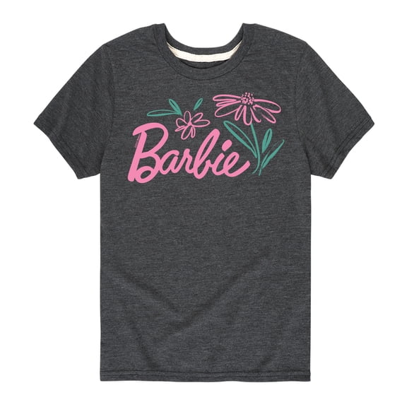 Barbie - Easter - Paint Brushed Flowers - Toddler And Youth Short Sleeve Graphic T-Shirt