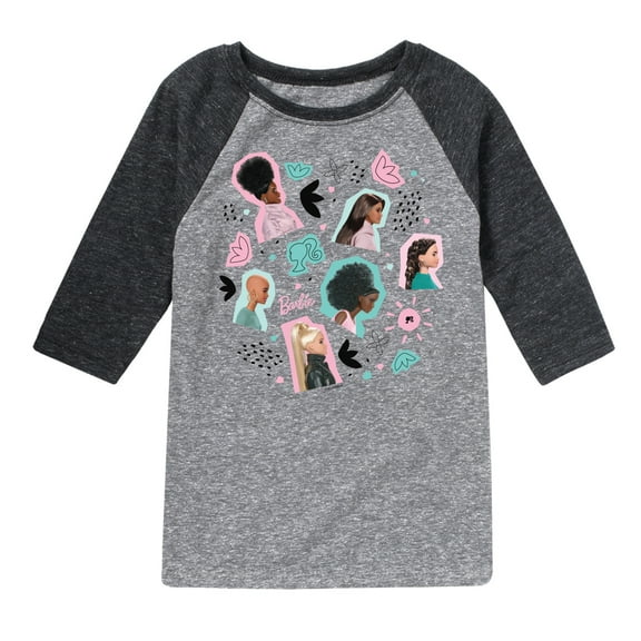 Barbie - Easter - Photo Collage - Toddler And Youth Raglan Graphic T-Shirt