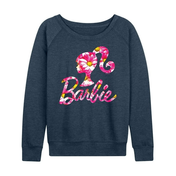 Barbie - Easter - Spring Daisy Pattern - Women's Lightweight French Terry Long Sleeve Shirt