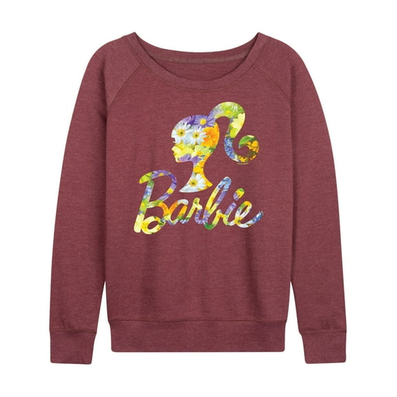 Barbie - Easter - Spring Daisy Pattern - Women's Lightweight French Terry Long Sleeve Shirt