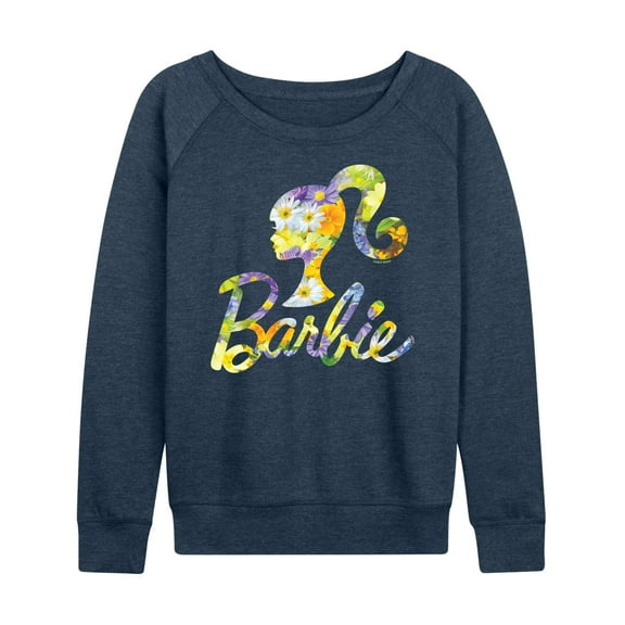 Barbie - Easter - Spring Daisy Pattern - Women's Lightweight French Terry Long Sleeve Shirt