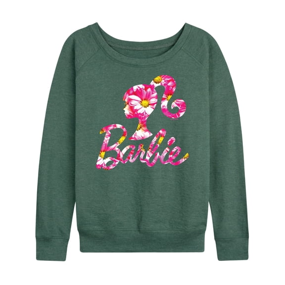 Barbie - Easter - Spring Daisy Pattern - Women's Lightweight French Terry Long Sleeve Shirt