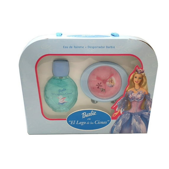Barbie El Lago De Los Cisnes 2 Pc. Gift Set ( Eau De Toilette Spray 2.5 Oz + Alarm Clock ) for Women by Mattel
