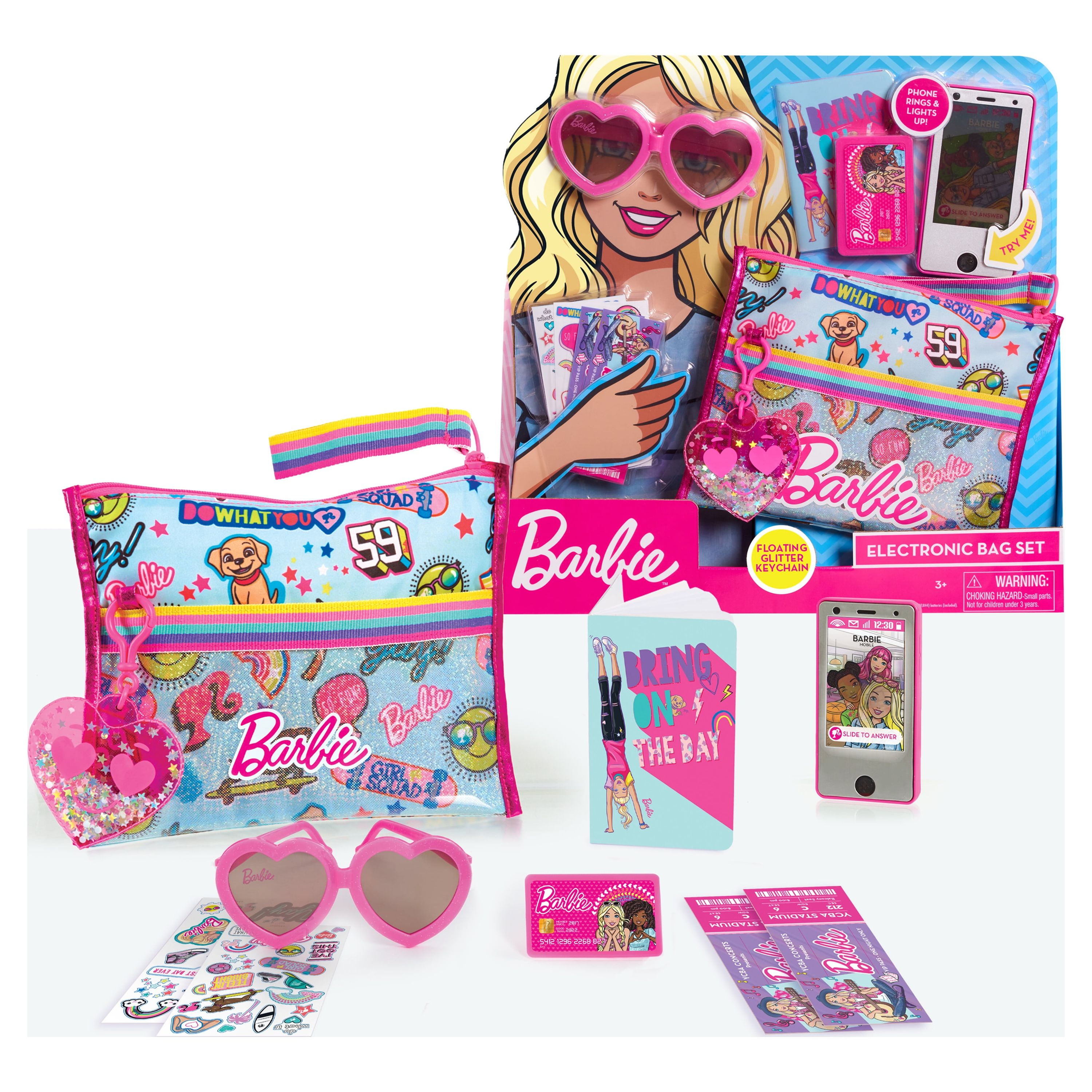 Barbie Keychain Glitter Pink,Barbie and Plus Barbie,Key Chain 