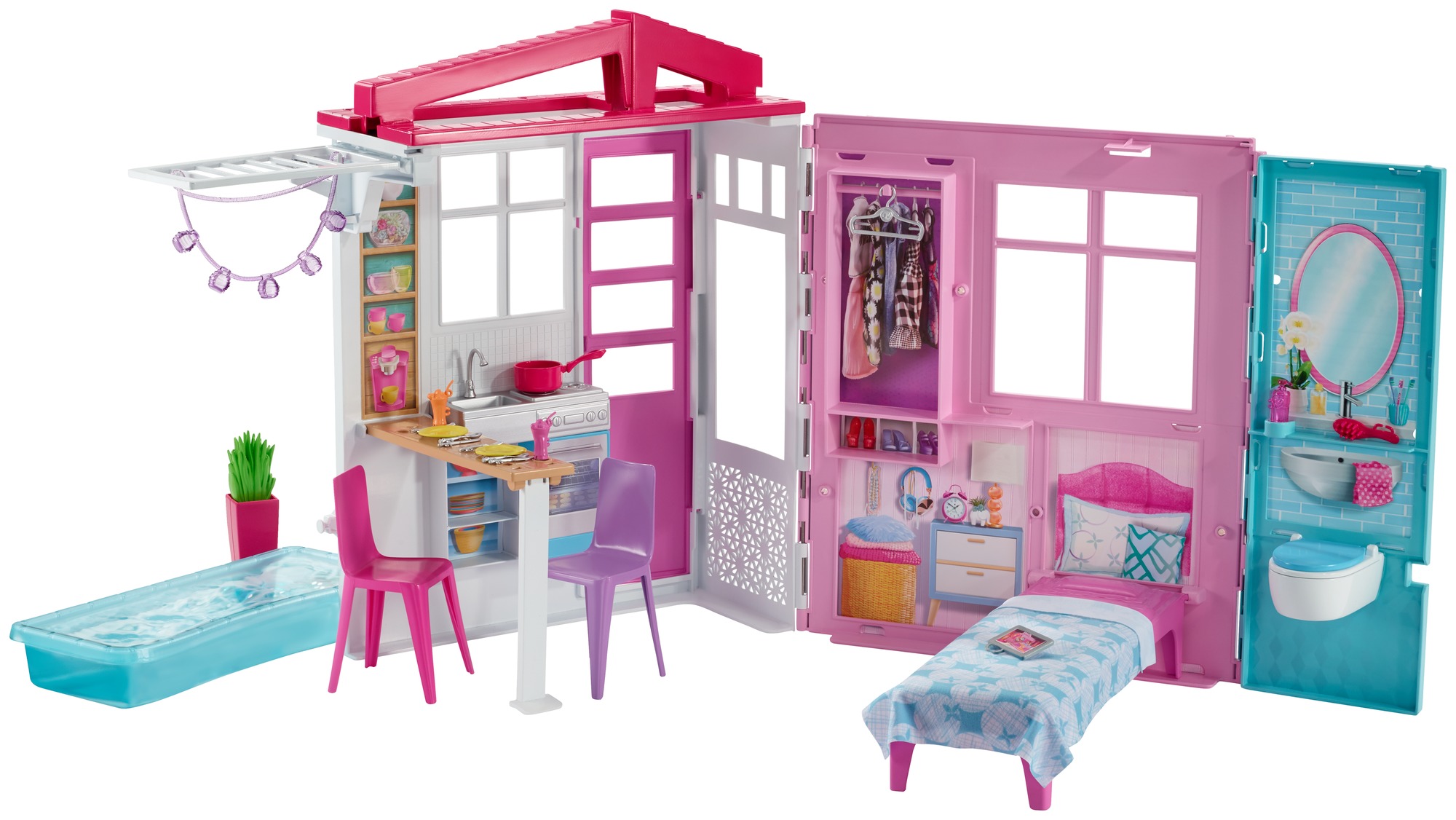 Barbie Estate Fully Furnished Close & Go House with Themed Accessories - image 1 of 7