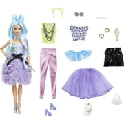 Barbie Extra Fashion Doll & Accessories Set with Mix-and-Match Clothes for 30+ Looks