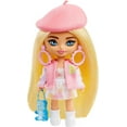 Barbie Extra Mini Minis Doll with Blonde Hair, Beret, Varsity Jacket