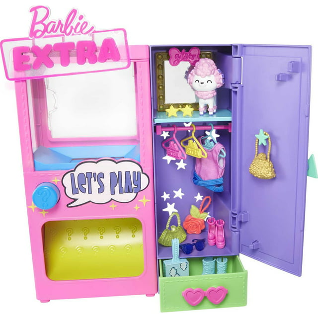 Barbie Extra Surprise Fashion Closet Playset with Pet & Accessories, 3 Year Olds & Up