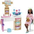 thumbnail image 1 of Barbie Face Mask Spa Day Playset, Brunette Doll & 10+ Accessories Including Puppy, Mask Mold & Dough, 1 of 7