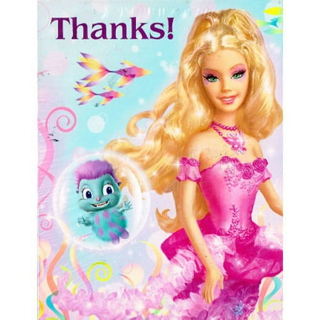 Barbie 'Fairytopia' Mermaidia Thank You Notes w/ Env. (8ct)