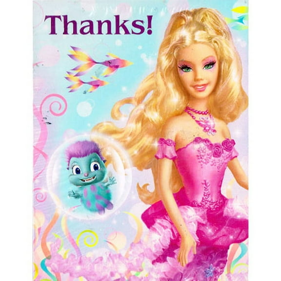 Barbie 'Fairytopia' Mermaidia Thank You Notes w/ Env. (8ct)