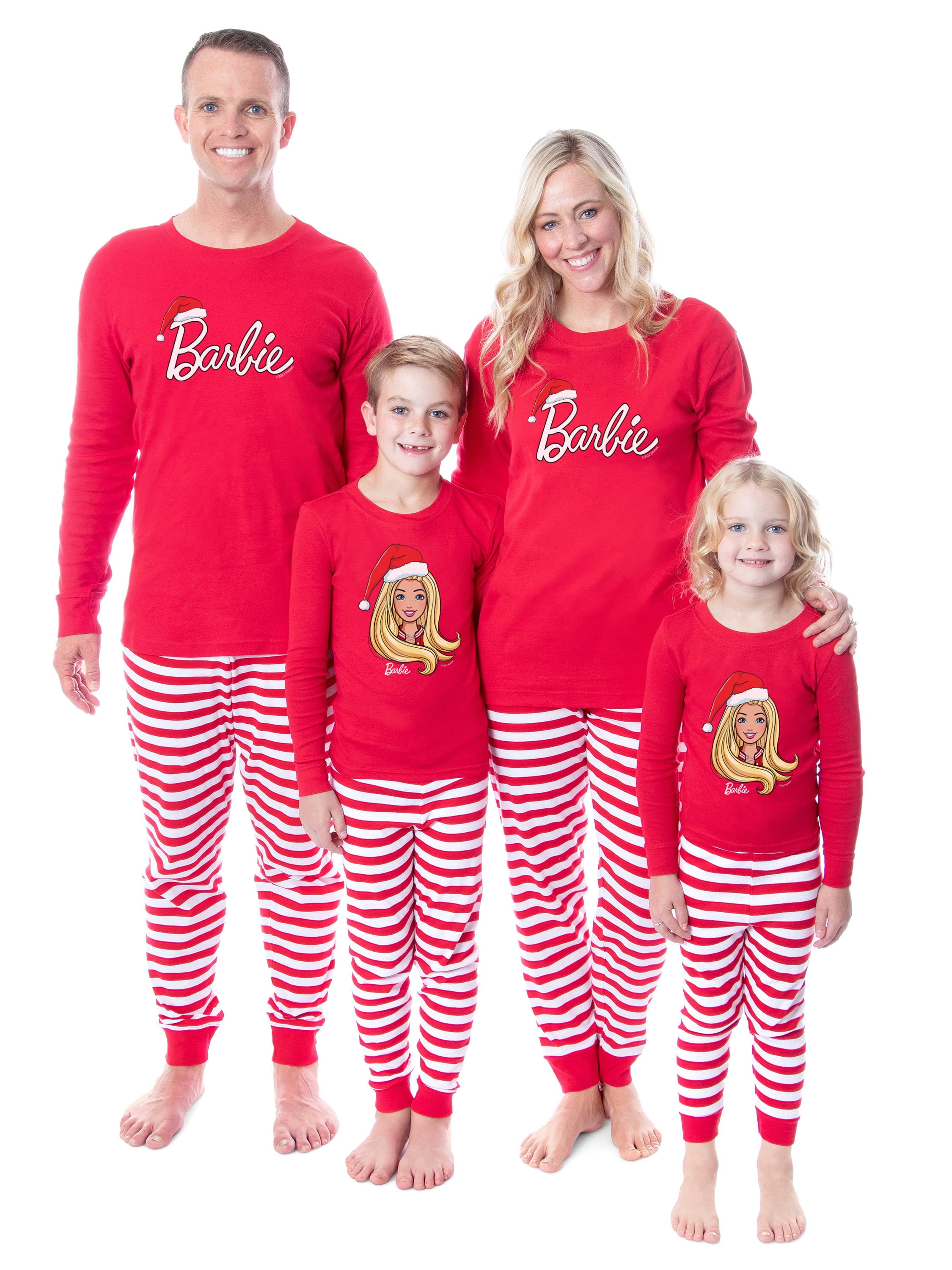 Barbie Family Christmas Logo Santa Unisex Sleep 2 Piece Pajama Set Walmart