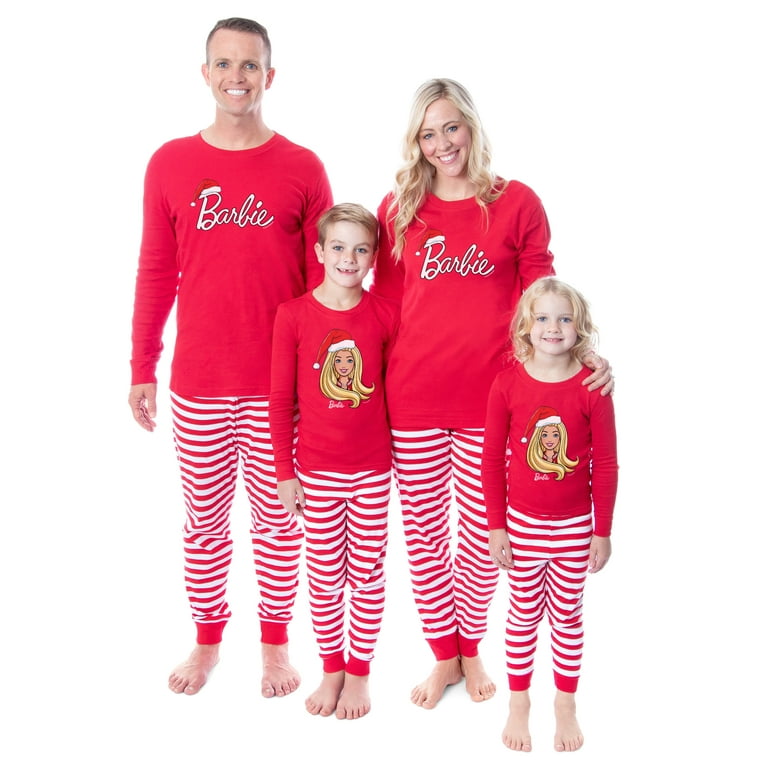 Barbie Family Christmas Logo Santa Unisex Sleep 2 Piece Pajama Set Walmart