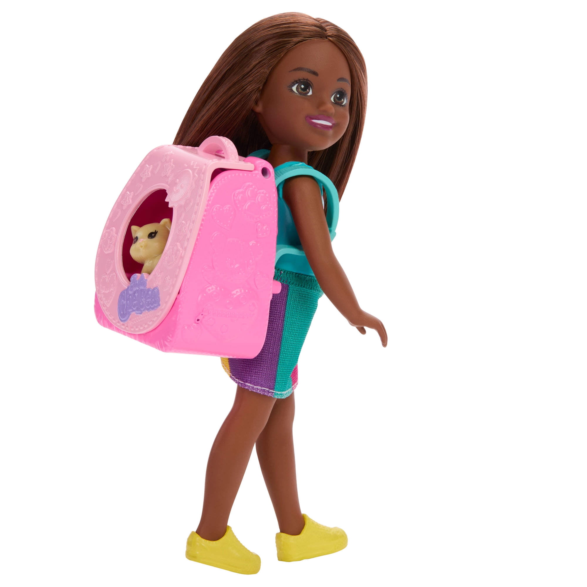 Barbie Family & Friends Chelsea Playtime Kitty Backpack Doll and Accessories, Backpack with Kitten Play Piece