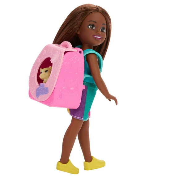 Barbie Family & Friends Chelsea Playtime Kitty Backpack Doll and Accessories, Backpack with Kitten Play Piece