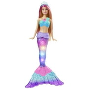 Barbie Fantasy Mermaid Doll with Water-Activated Twinkle Light-Up Tail and Pink-Streaked Hair