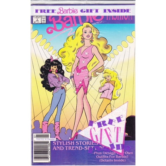 Barbie Fashion #1 (Newsstand) (with card) VF ; Marvel Comic Book