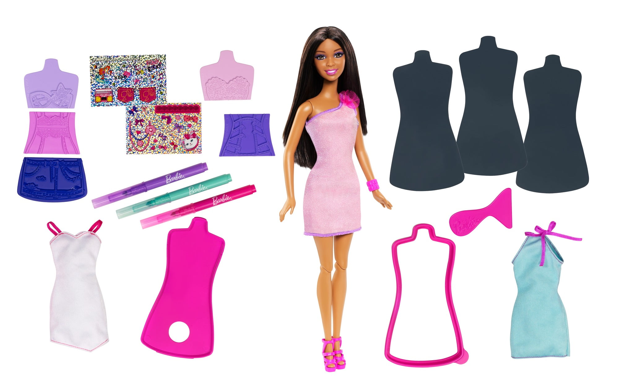 Barbie Fashion Design Plates Doll : : Toys & Games