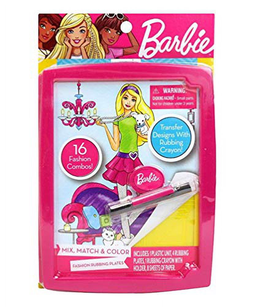 90s Barbie Rub N Color Fashion Plate Activity Set, Vintage Barbie Kids  Craft Fashion Maker Set