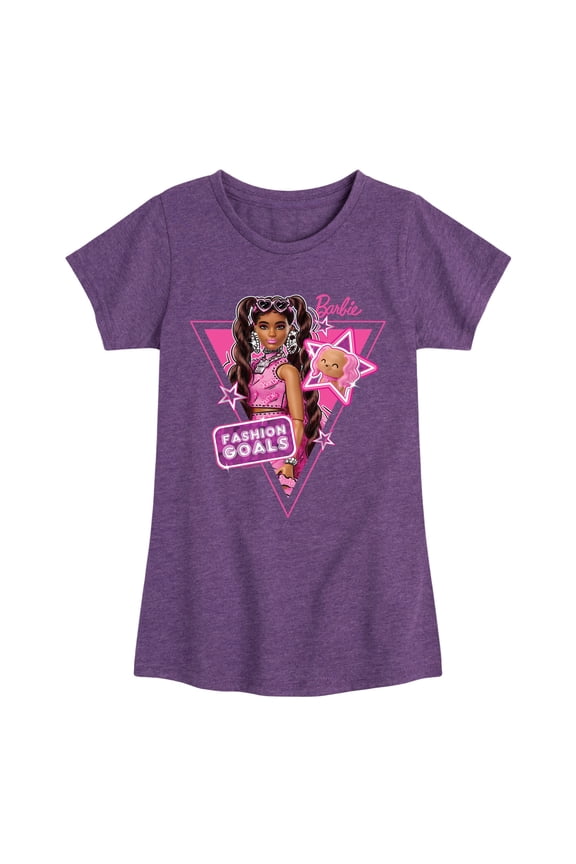 - Fashion Goals - Girls Fitted Short Sleeve Graphic T-Shirt