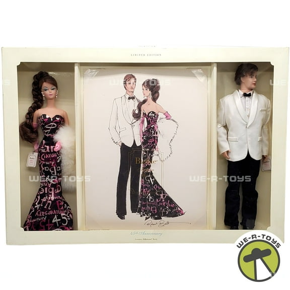 Barbie Fashion Model Collection 45th Anniversary Giftset Collectible Dolls 4 lb