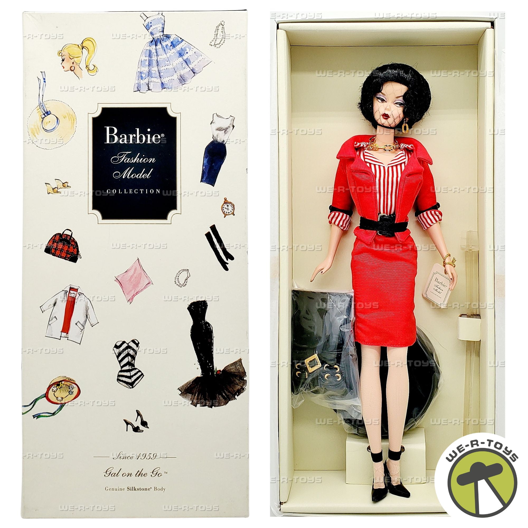 Mattel Barbie Black & White Tweed Suit Silkstone 2016 #DWF54 NRFB Gold Label