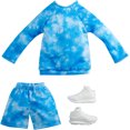 thumbnail image 1 of Barbie Fashion Pack, Clothing Set for Ken Dolls with Blue Tie-Dye Sweater, Shorts & Shoes, 1 of 3