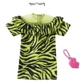 thumbnail image 1 of Barbie Fashion Pack of Doll Clothes, 1 Green & Black Zebra Print Mini Dress & 2 Accessories, 1 of 4