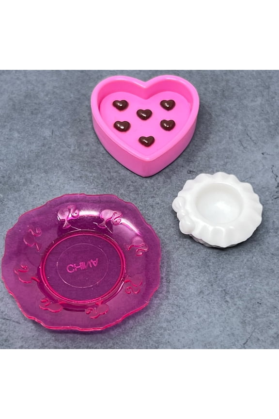 Fashion Toy Heart Plate & Bow Doll Accessories
