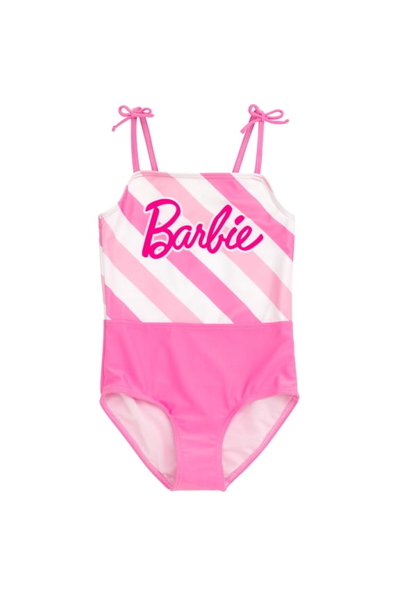Fashionable Tie Shoulder Vibrant Sublimation Print One-Piece Swimsuit (Girl's) 5