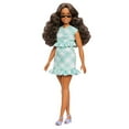 thumbnail image 1 of Barbie Fashionistas Doll #240 in Green Gingham Dress and Sunglasses, Wavy Dark Brown Hair, 1 of 7