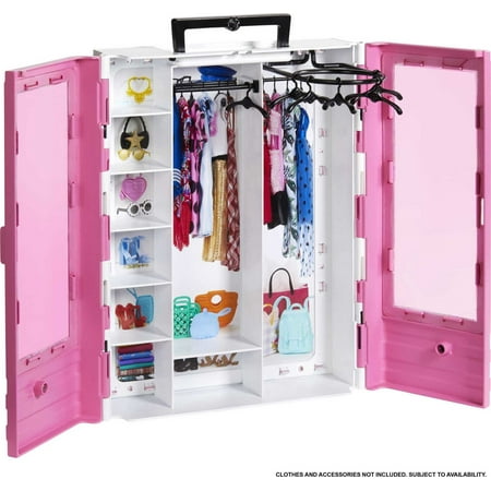 Barbie Fashionista Ultimate Closet Playset with Clothes & Accessories, Includes 5 Hangers