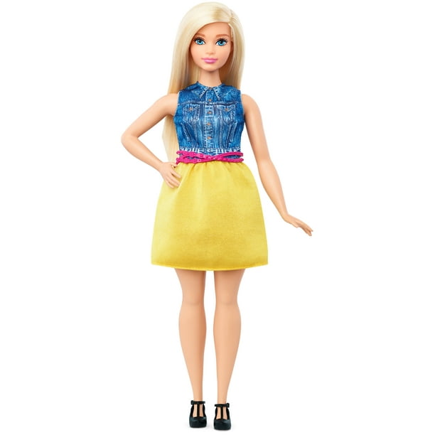 Barbie Fashionistas Chambray Chic, Curvy Body Doll - Walmart.com