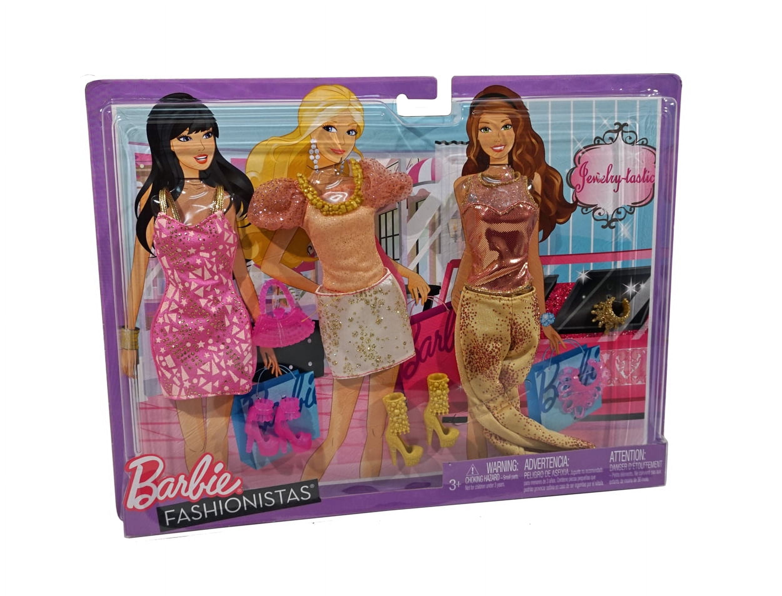 Barbie Fashionistas Day Looks Doll Clothes - Glitter & Jewels Outfits