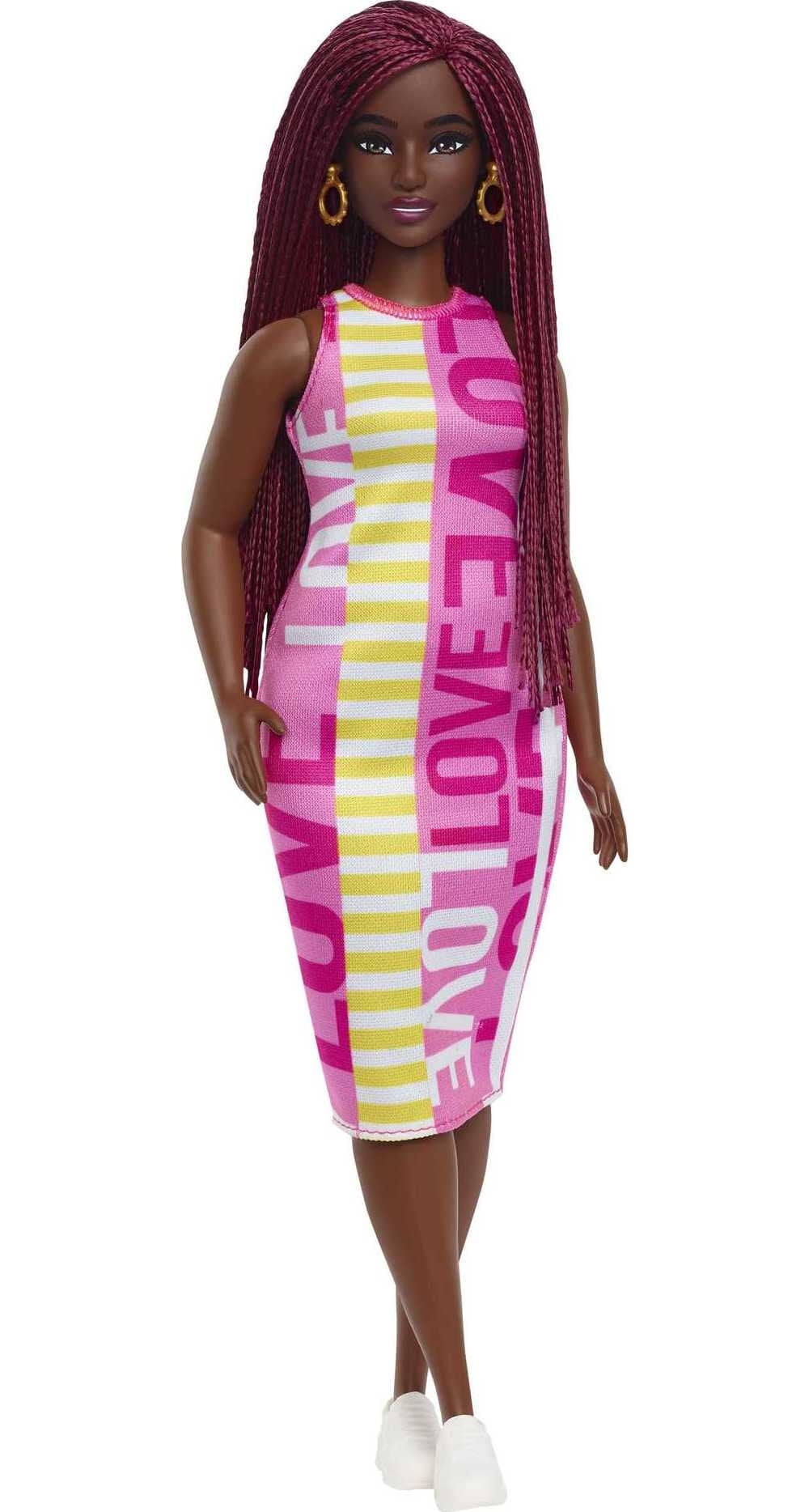 Barbie Fashionistas Doll #189 in Sleeveless Dress with Curvy Body
