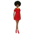 thumbnail interactive-video image 1 of Barbie Fashionistas Doll #221 with Natural Black Hair, Red Dress & Accessories, 65th Anniversary, 1 of 8