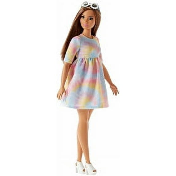Barbie Fashionistas Doll, Curvy Body Type Wearing Tie Dye Dress