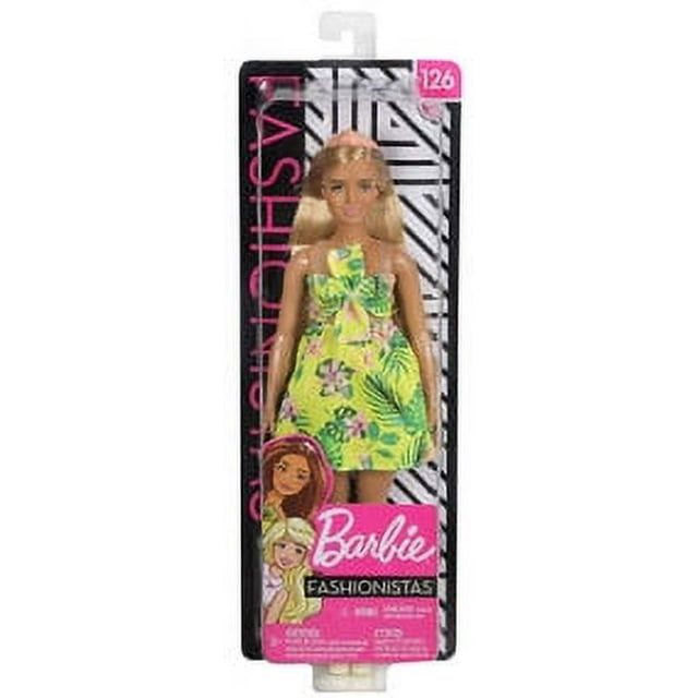 Barbie Fashionistas Doll, Curvy Body Type wearing Tropical Dress