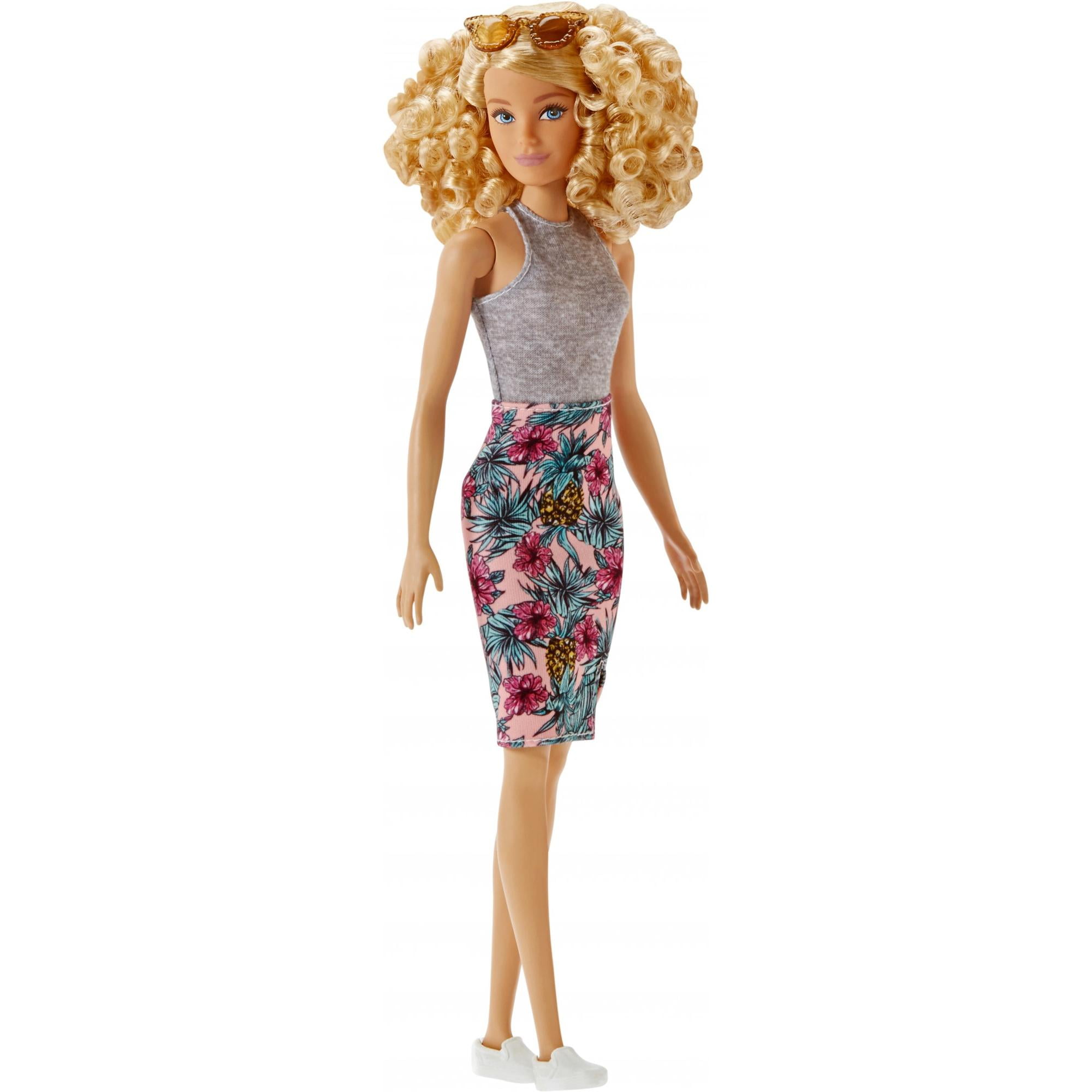 Barbie Fashionistas Doll, Original Body Type Wearing Pineapple Skirt