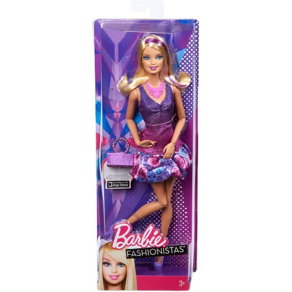 Barbie Fashionistas Doll Purple Dress X7870 2012