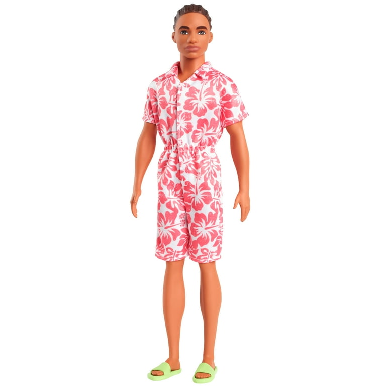 Barbie Fashionistas Ken Doll #235 in Hawaiian Print Jumpsuit with