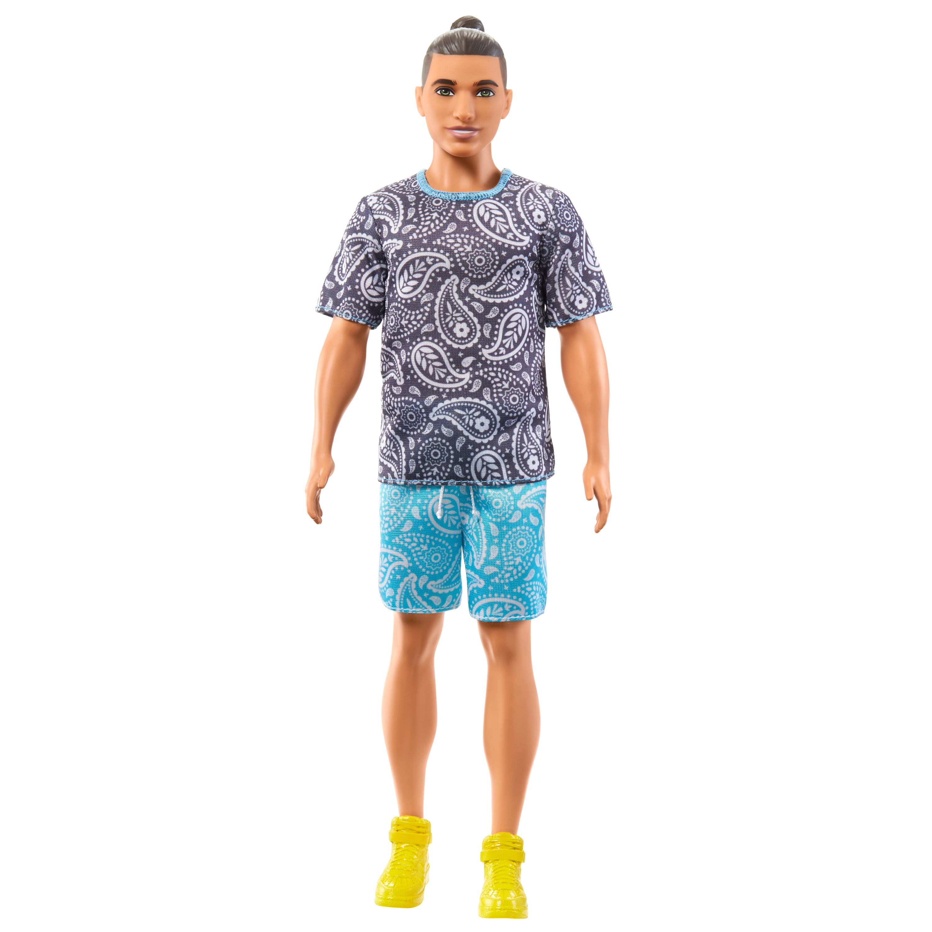 Barbie Fashionistas Ken Fashion Doll #204 in Paisley Tee & Shorts with ...